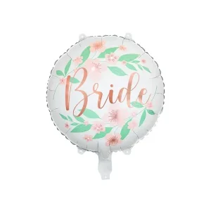 Folijski balon Bride to be, cvijeće, 45 cm