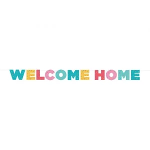 Kartonska girlanda Welcome Home, 250 cm