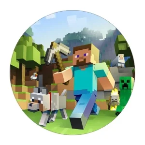 Jestiva pokrivka, okrugla, Minecraft