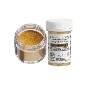 Sugarflair jestive šljokice, zlatne, Gold Sparkle, 4 g
