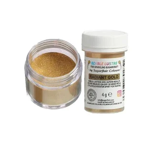 Sugarflair jestive šljokice, zlatne, Radiant Gold, 4 g