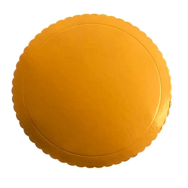 Kartonski podmetač za torte zlatni, 20-35 cm