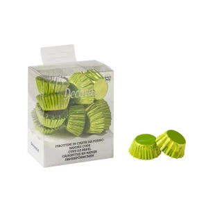 Košarice za praline i mini muffine, metalik zelene
