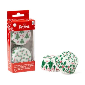Papirnate košarice za muffine Holly & Christmas tree, 36 kom