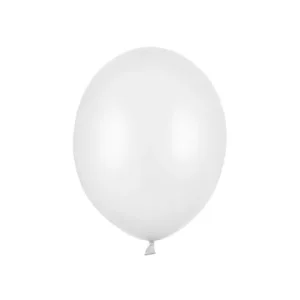 Metallic balon 23 cm, bijeli, Pure White, 100 kom