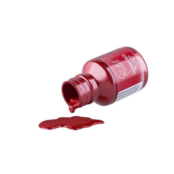 Metalik boja za kolače, Cherry Red, 30 ml - Slika 2