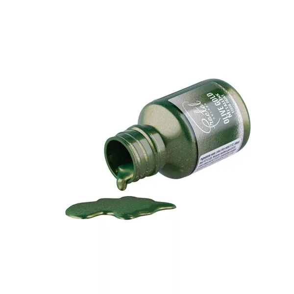 Metalik boja za kolače, Olive Gold, 30 ml - Slika 2