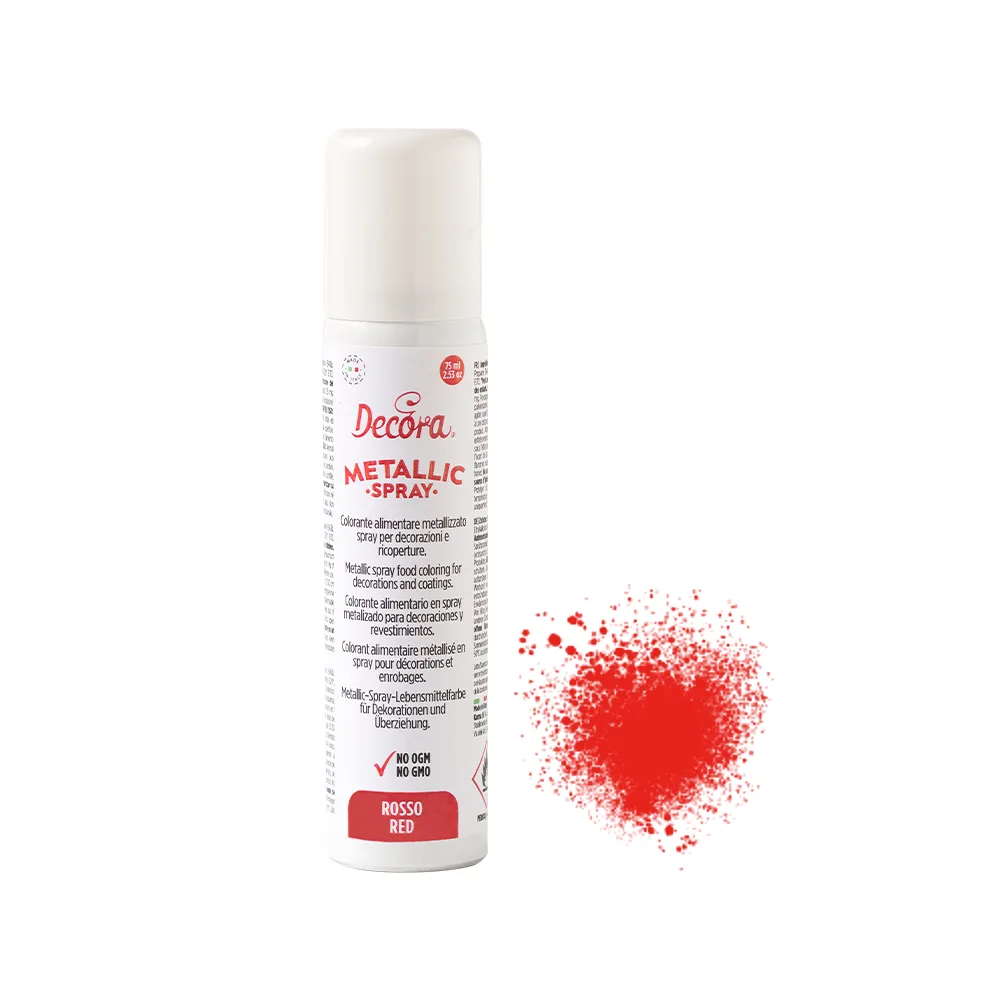 Metalic sprej za slastice, crveni, 75 ml