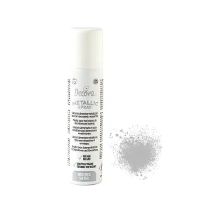 Metalic sprej za slastice, srebrni, 75 ml