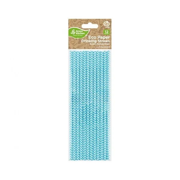 Papirnate slamke Chevron, plave - Slika 2