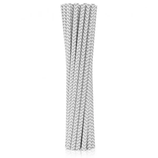 Papirnate slamke Chevron, sive