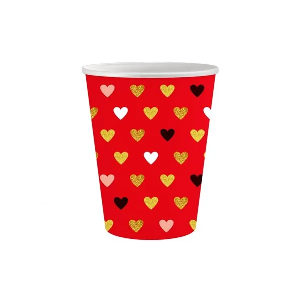 Party čaše XOXO crvena, 250 ml
