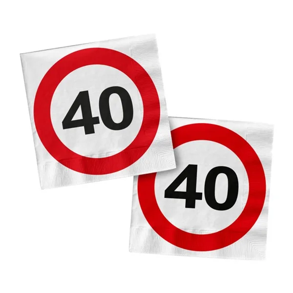 Party salvete prometni znak 40, 20 kom
