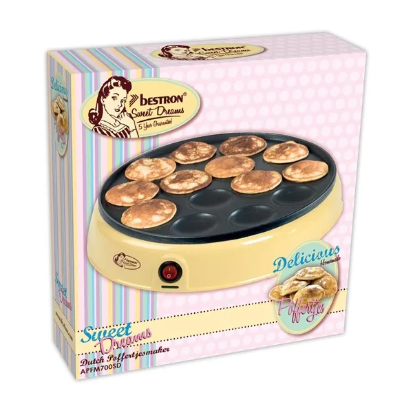 Pekač za mini palačinke/Poffertjes 800W, vanilla | Bestron - Slika 5