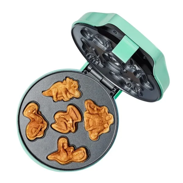 Pekač za belgijske vafle s uzorcima dinosaura 700W, mint | Bestron - Slika 2