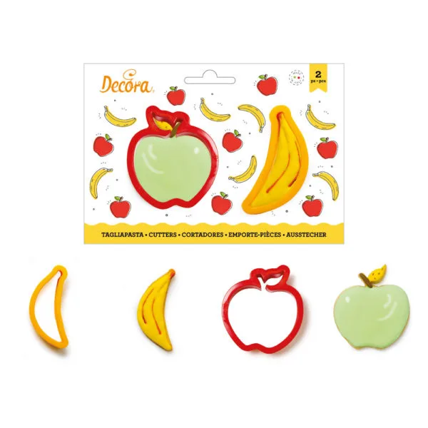 Plastični izrezivači za kekse, jabuka i banana - Slika 3