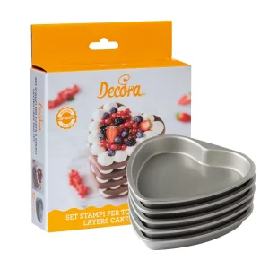 Set za pripremu kolača u obliku srca, 5 kom | Decora