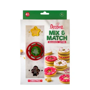 Plastični izrezivači za kekse Mix&Match, 4 kom