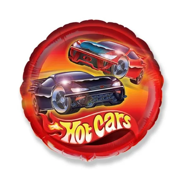 Folijski balon Hot Cars, 45 cm