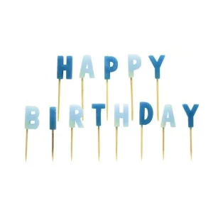 Rođendanske svjećice, Happy birthday, plave