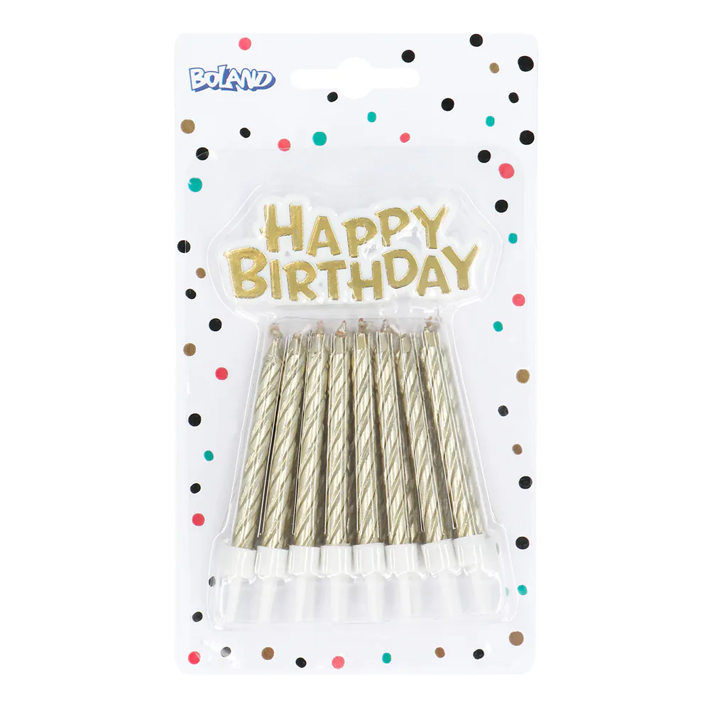Rođendanske svjećice, Happy birthday, zlatne