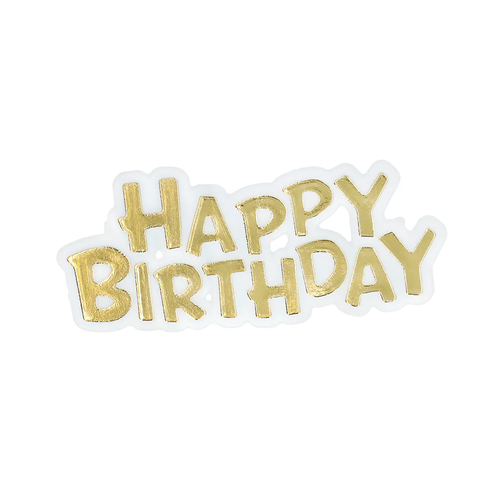 Rođendanske svjećice, Happy birthday, zlatne - Slika 3