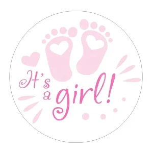 Jestiva pokrivka, okrugla, It's a girl - wafer papir Ø 19 cm
