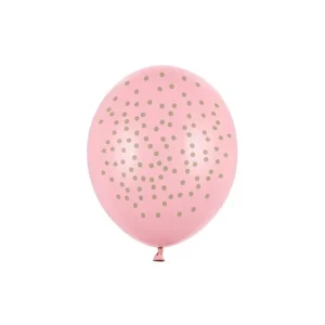 Balon roza s točkicama, 6 kom