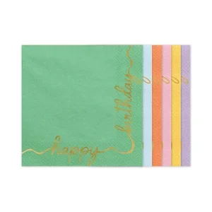 Salvete Happy Birthday, raznobojne, 33*33 cm