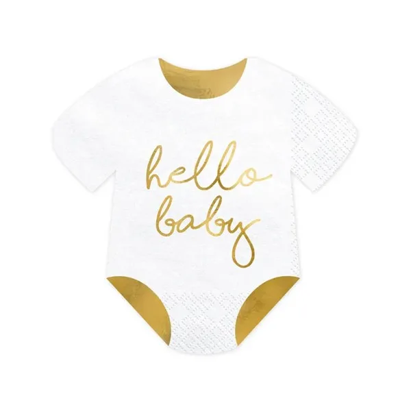 Party salvete body Hello Baby, 16x16 cm