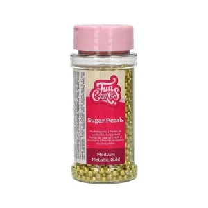 Šećerne perlice, metalik zlatne, 80 g