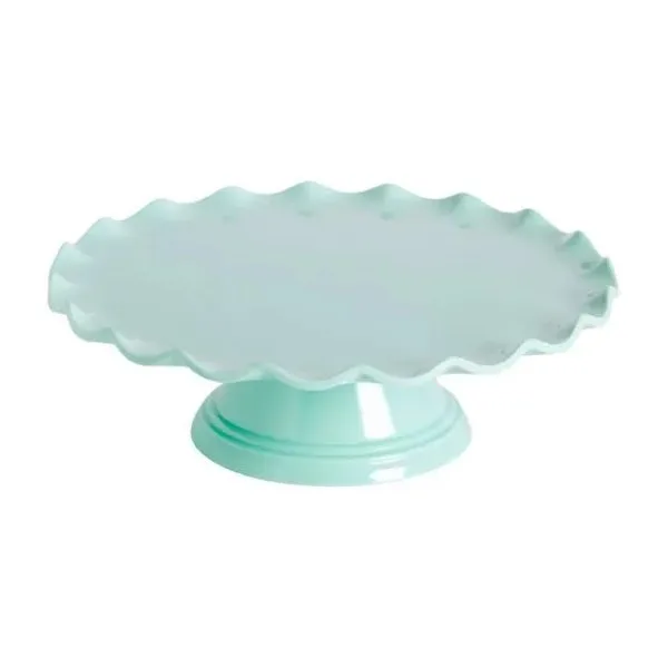 Stalak za torte s valovitim rubom, mint - Slika 4