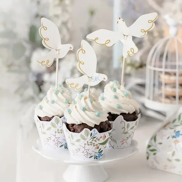 Omot za cupcake, cvjetni uzorak, 6 kom - Slika 2
