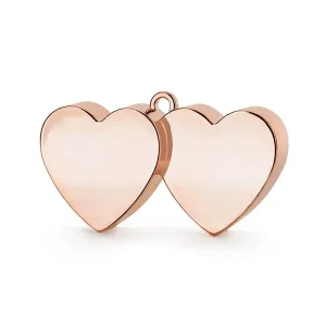 Uteg za balone dvostruko srce, rose gold, 137 g