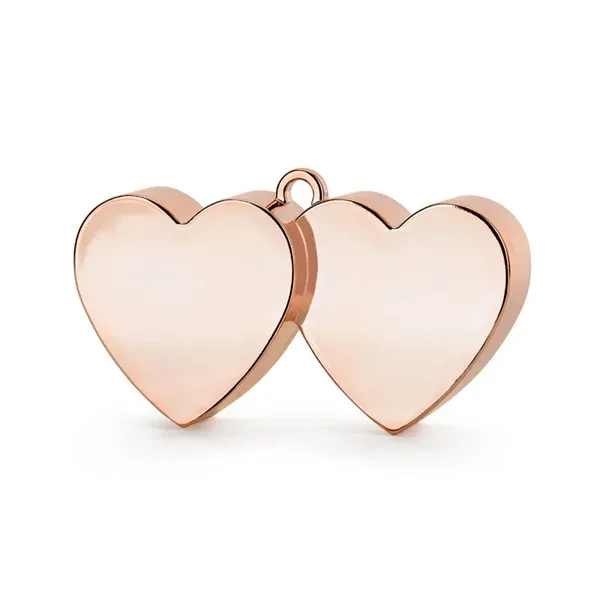 Uteg za balone dvostruko srce, rose gold, 137 g