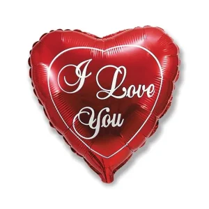 Folijski balon srce, I Love You, 45 cm