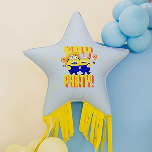 Folijski balon Minions, zvijezda s resicama, 72 x 72 cm - Slika 2