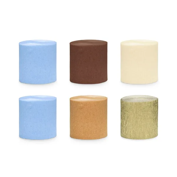 Ukrasne krep trake Natural Earth Mix, 6 kom, 5 × 10 m