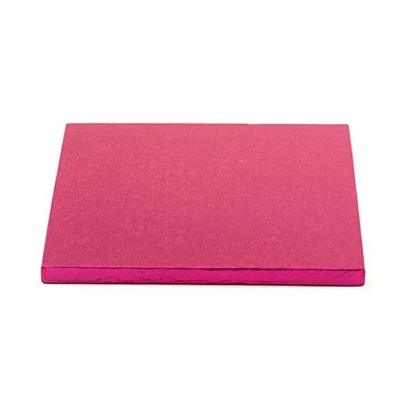Cake board, četvrtasti, fuksija, 25-35 cm