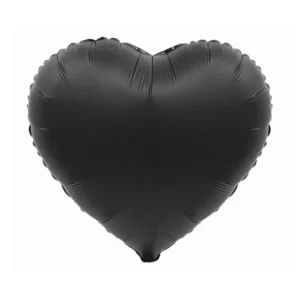 Crni folijski balon srce 45 cm