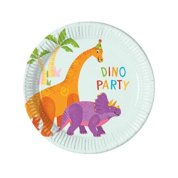 Dino party papirnati tanjuri 20 cm – 8 kom