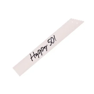 Rođendanska lenta Happy 50 krem