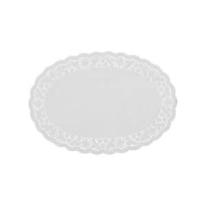 Papirnata čipka ovalna 28 × 41 cm – 12 kom