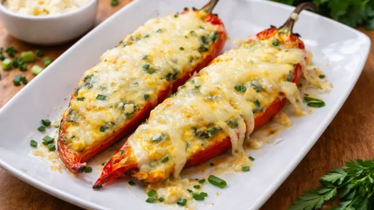 Crvene paprike punjene feta sirom
